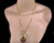 Vintage 14k Gold Plated Floral Design Etched Locket Pendant Necklace 20”