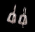 Vintage Sterling Silver Black Onyx Drop Dangle Shepherds Hook Earrings 1”