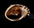 Antique Art Deco 14k Rose Gold 2.6cttw F VS1 Diamond Ruby Open Cullet Ring sz 8