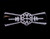 Antique Art Deco 18k White Gold F VS1 Diamond Bow Shape Bar Pin Brooch 2”