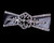 Antique Art Deco 18k White Gold F VS1 Diamond Bow Shape Bar Pin Brooch 2”