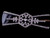 Antique Art Deco 18k White Gold F VS1 Diamond Bow Shape Bar Pin Brooch 2”