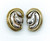 Vintage Disco Retro Gold Sterling Silver Taxco Puffy Abstract Clip On Earrings