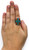 Vintage Native American Navajo Crushed Turquoise Coral Inlay Ring Size 8.75