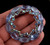 Vintage Weiss Frosted Crystal Blue Rhinestone Aurora Borealis Round Pin Brooch 2”