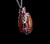 Vintage Silver Karis Carnelian Synthetic Ruby Pendant Necklace