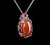 Vintage Silver Karis Carnelian Synthetic Ruby Pendant Necklace