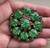 Vintage Juliana Mid Century Peridot Green Paste Rhinestone Cluster Pin Brooch