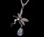 Vintage Sterling Silver Rock Quartz Fairy Pixie Magic Gemstone Pendant Necklace