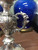 Antique 800 Silver Hanau Satyr Northwind Hoof Feet Cherubs 1880s Candle Stick