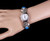 Vintage Sterling Silver Blue Stone Zuni Fred Weekoty Watch Band Bracelet 6"