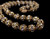 Vintage Mid Century Gold Plated Clear Rhinestone Filigree Beaded Necklace 22”