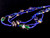 Vintage 3 Strand Wedding Cake Venetian Glass Blue Seed Bead Necklace 25”
