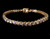 Vintage Gold Over Sterling Silver Faceted Rock Quartz Gemstone Tennis Bracelet 7”