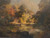 Paul Gottlieb Weber 1852 Antique Oil Painting End of Summer Landscape PA Germany