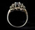 Vintage Sterling Silver Pastel Cubic Zirconia CZ Marcasite Floral Ring Size 8.5