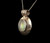 Vintage Sterling Silver Modernist Oval Rainbow Moonstone Pendant Necklace 18"
