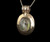 Vintage Sterling Silver Modernist Oval Rainbow Moonstone Pendant Necklace 18"