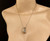 Vintage Sterling Silver Modernist Oval Rainbow Moonstone Pendant Necklace 18"