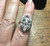 Antique Deco Sterling Marcasite Figure 8 Unusual Open Work Bow Ring Size 7.25