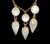 Antique Victorian Gold Filled Selenite Calcite Beads Drop Pendulum Necklace 16.5”