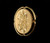 Antique Catamore 12k Gold Filled GF Victorian Floral Etched Oval Pin Brooch 1.25”