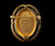 Antique Catamore 12k Gold Filled GF Victorian Floral Etched Oval Pin Brooch 1.25”