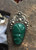 Vintage Sterling Mid Century Modern Mexico Green Agate Face Pin Balls Design 2 "