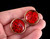 Vintage Matisse Renoir Mid Century Enamel on Copper Abstract Round Clip on Earrings