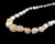 Vintage Art Deco Graduated Mother of Pearl MOP Beaded Necklace 17”