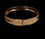 Antique 12K GF Gold Filled Victorian Floral Etched Engraved Bangle Bracelet 7” 1