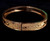 Antique 12K GF Gold Filled Victorian Floral Etched Engraved Bangle Bracelet 7” 1