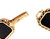 Antique 14k Gold Carved Italian Intaglio Black Onyx St. George Link Bracelet 7”