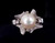 Vintage Maui Divers 14k White Gold South Sea White Pearl Diamond Ring sz 7 w original box