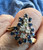 Vintage 14k Gold 1.4cttw Diamonds Blue Sapphires Mid Century Cluster Ring sz 11