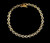 Vintage Gold Over Sterling Silver Mid Century Diamond Round Link Bracelet 7”