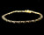 Vintage Gold Over Sterling Silver Mid Century Diamond Round Link Bracelet 7”