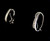 Vintage 10k White Gold .63cts Diamonds Huggie Cute Post Lever Back Earrings .60”