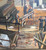Post War Vintage Industrial Railroad Workers Painting Forrest Cooper Listed