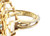 Vintage 18k Gold Plated 60's Real Opal & Blue Topaz Paste Cocktail Ring Size 6