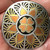 Vintage Round Damascene Reed & Barton Heart Sun Multi Metal Copper Brass Silver