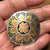 Vintage Round Damascene Reed & Barton Heart Sun Multi Metal Copper Brass Silver