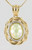 Vintage Sterling Gold Vermeil  Faceted Crystal Peridot SolitareSparkly Pendant Necklace 18"