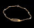 Vintage Art Deco 14k Yellow Gold Filled 2.5mm Pearl Station Bar Chain Anklet Bracelet 9”