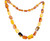 Vintage Baltic Amber Cognac Egg Yolk Smooth Deep Color Round Bead Necklace 19”