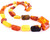 Vintage Baltic Amber Cognac Egg Yolk Smooth Deep Color Round Bead Necklace 19”