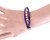 Antique 12-14k Gold Georgian 3ct Rose Cut Diamond Blue Enamel Bangle Bracelet 7”