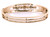 Antique 12-14k Gold Georgian 3ct Rose Cut Diamond Blue Enamel Bangle Bracelet 7”