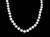 Vintage 14k White Gold 6mm White Pearl Hand Knotted 70s Beaded Necklace 22.5”