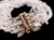 Vintage 14k Yellow Gold Mid Century Diamond Seed Pearl Multi Strand Bracelet 7”